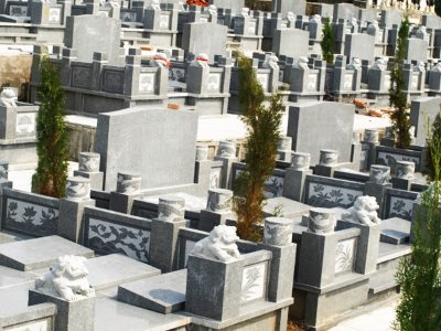 現代青石石雕墓碑