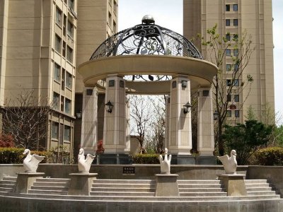 小區歐式石雕涼亭