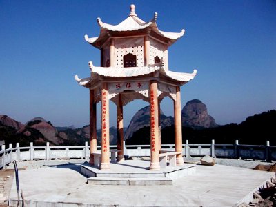 風景區石雕涼亭